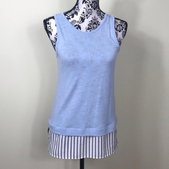 💖MEGA SALE💖J. CREW Women’s Shirt with Trim Light Blue ALSU00208 - Picture 1 of 7